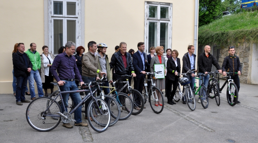 V Novem mestu zaživel projekt Kolesarju prijazni