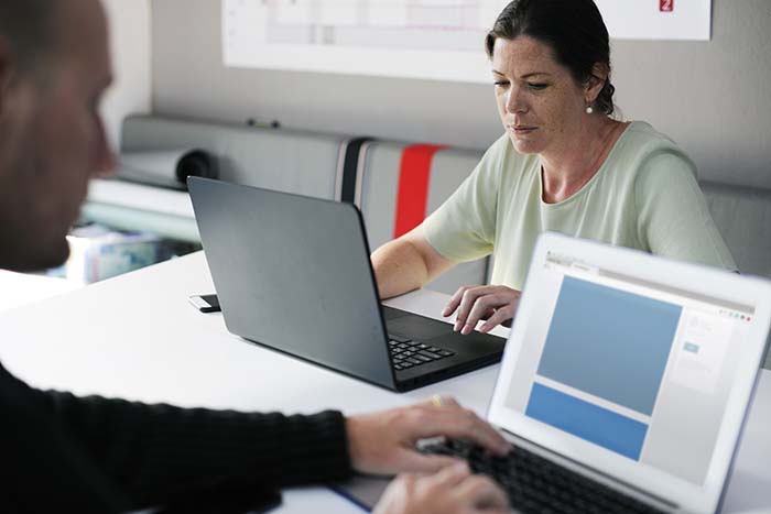 Startup Business People Working on Laptop Copy Space